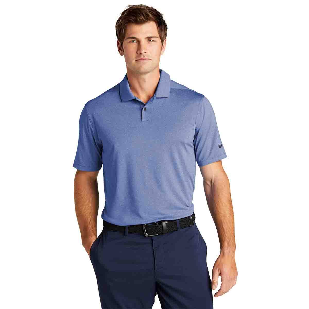 Nike Dri Fit Vapor Polo Game Royal Heather Front