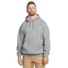 Carhartt Midweight Hooded Sweatshirt In Heather Grey, Front View