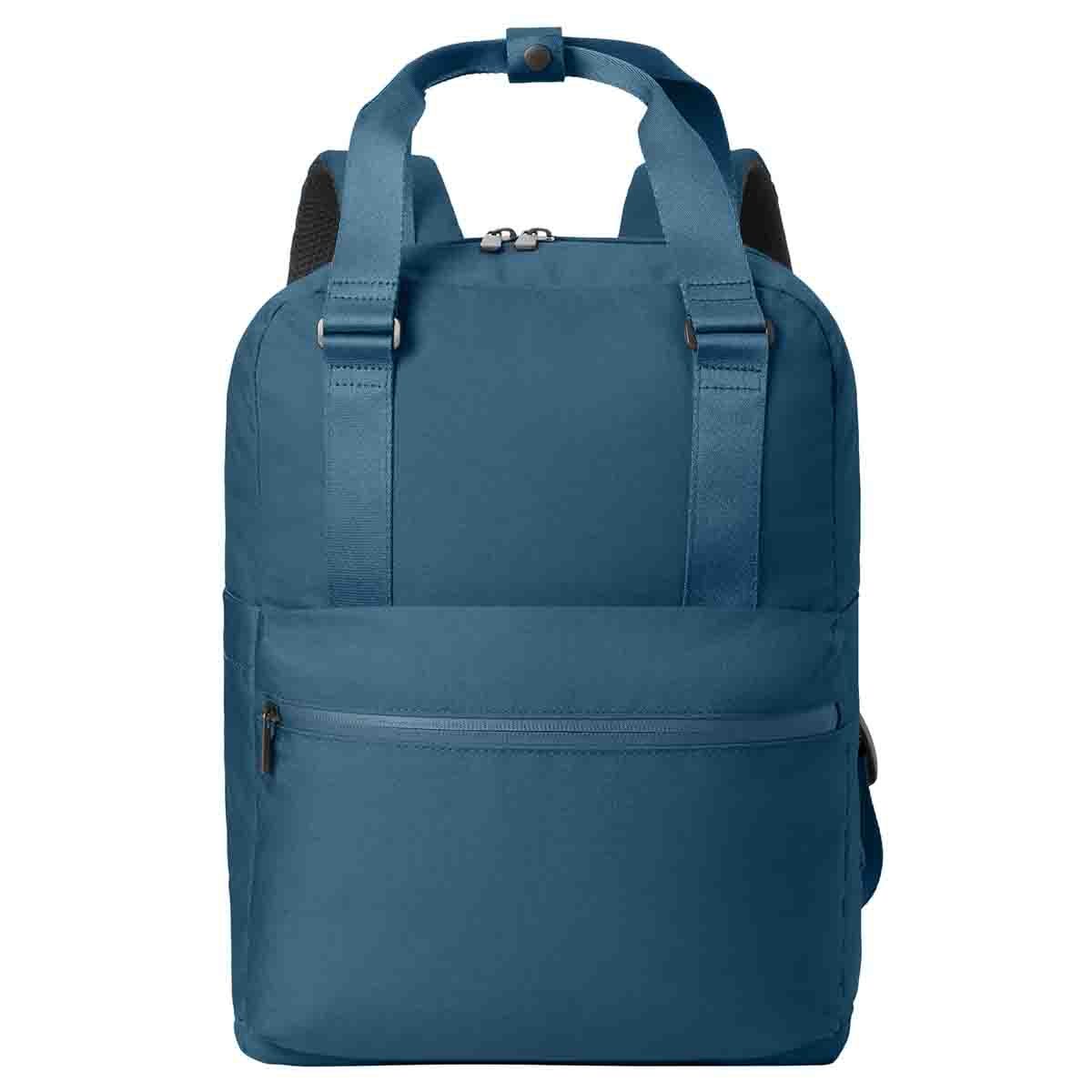 Mercer+Mettle Claremont Handled Backpack In Regatta Blue, Front View
