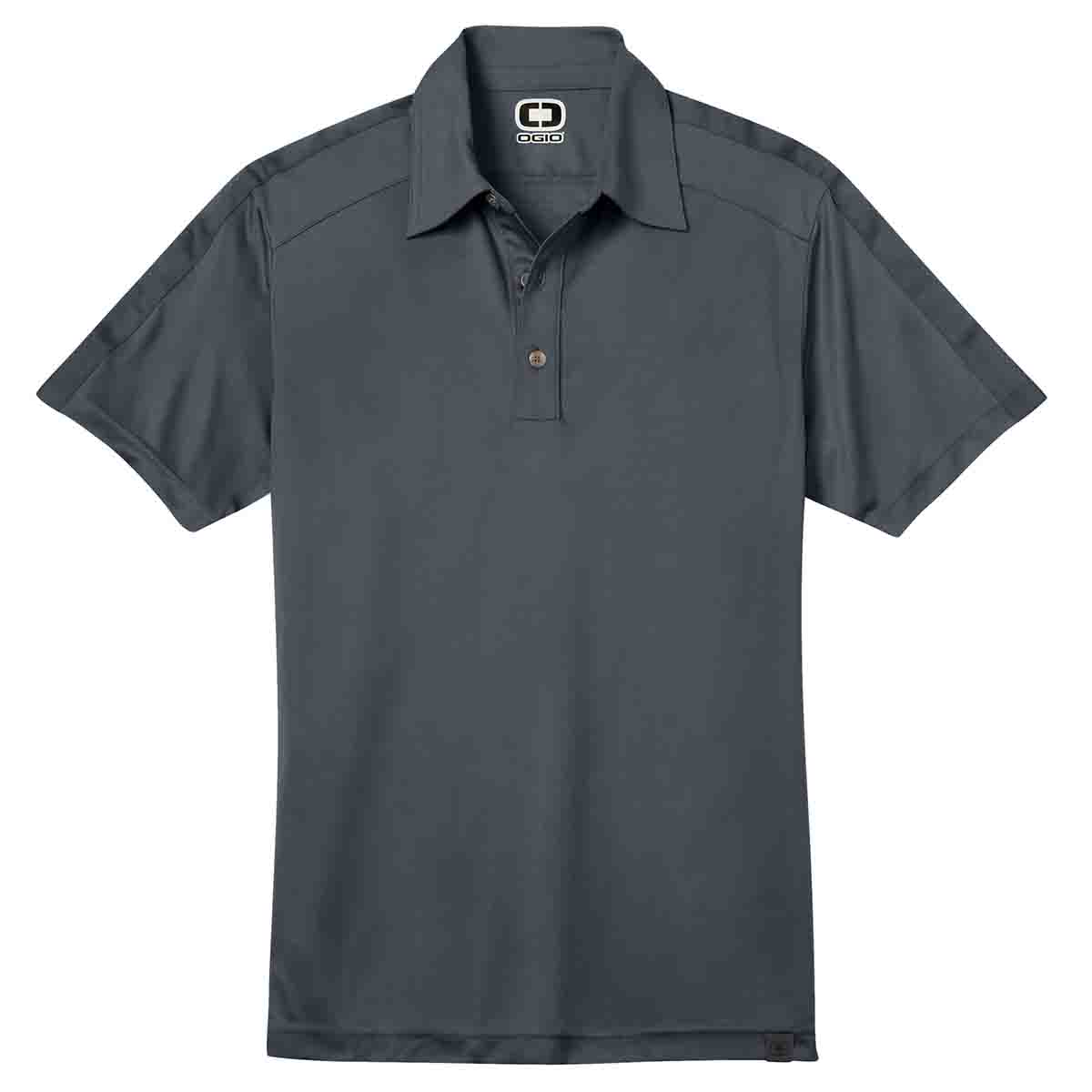 OGIO Hybrid Polo In Diesel Grey, Flat View