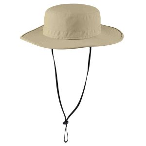 Port Authority Outdoor Wide Brim Hat In Stone, Front View