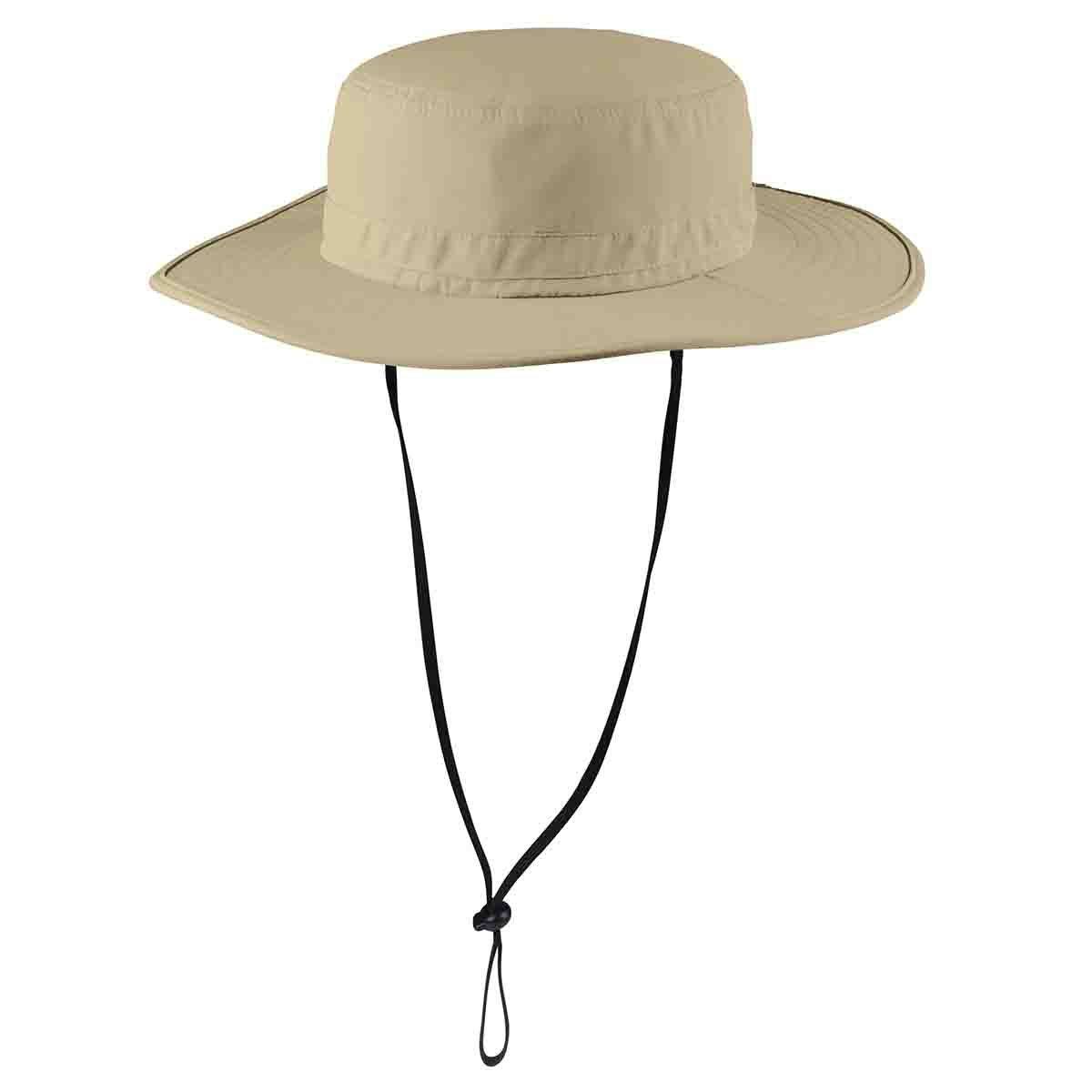 Port Authority Outdoor Wide Brim Hat In Stone, Front View