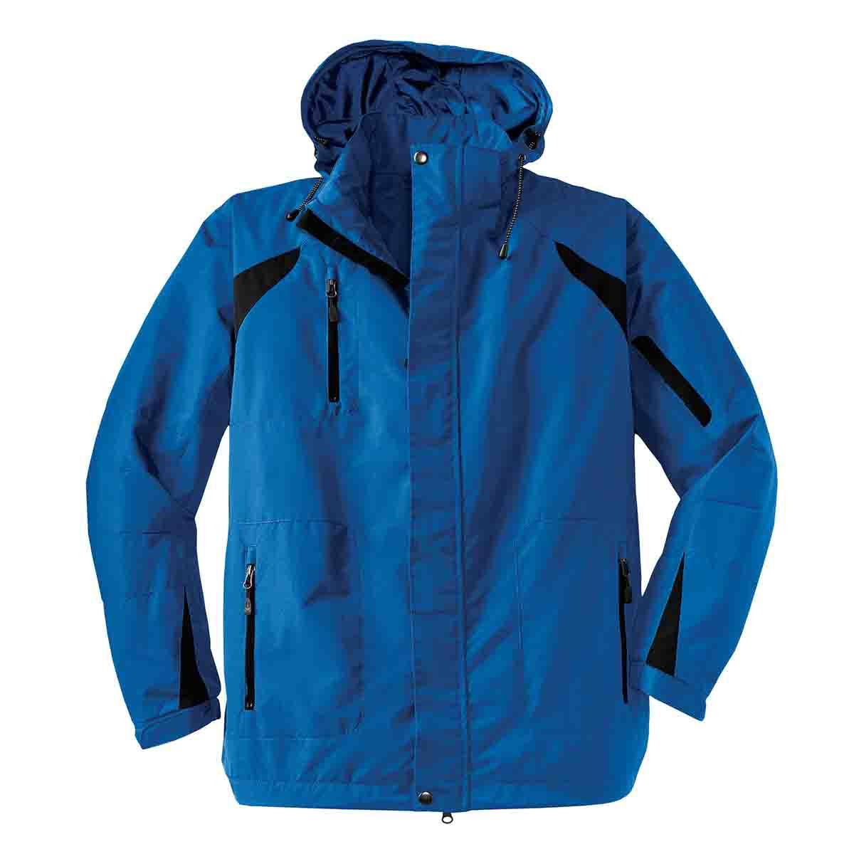 Port Authority All-Season II Jacket In Snorkel Blue / Black, Front View
