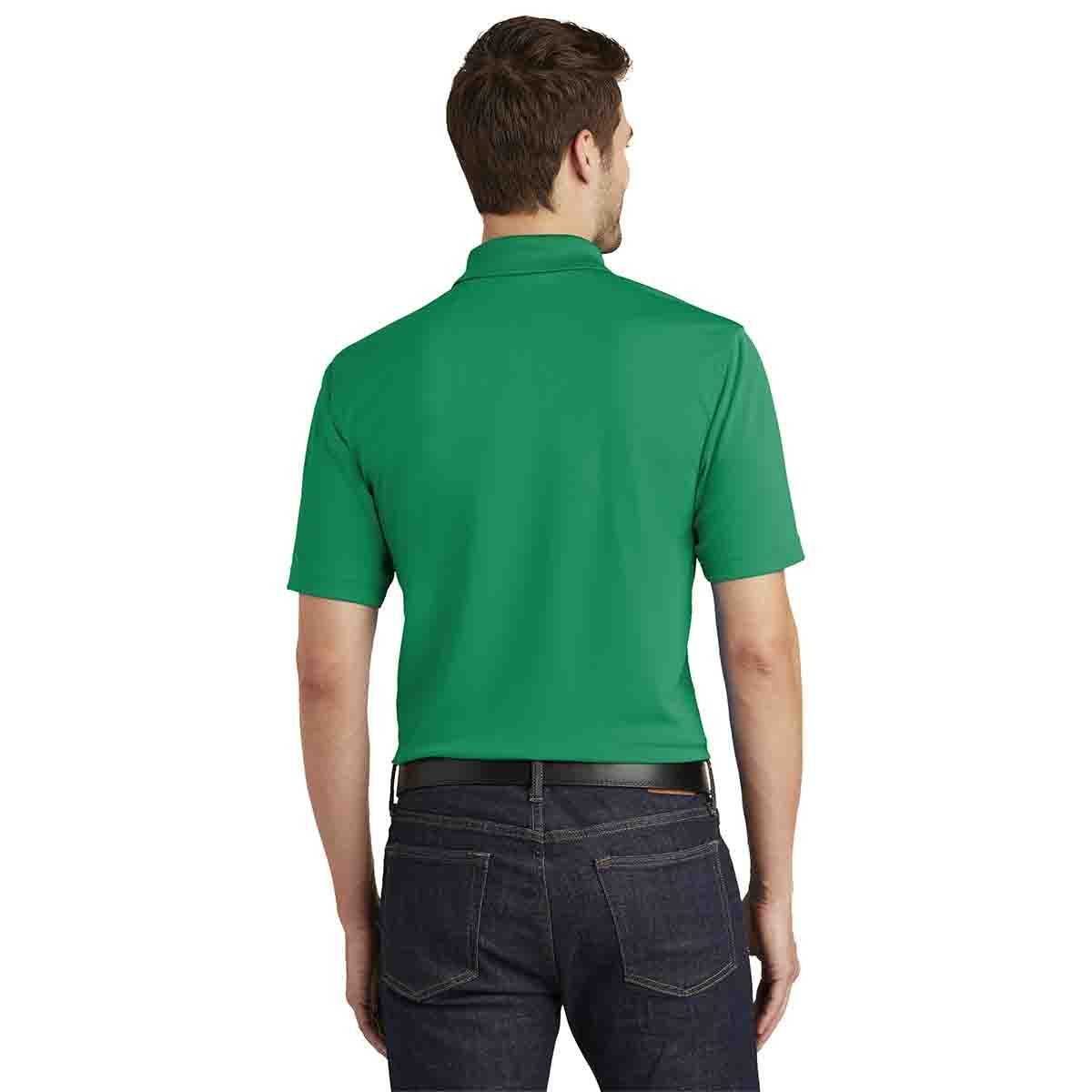Port Authority Dry Zone UV Micro Mesh Polo In Bright Kelly Green, Back View