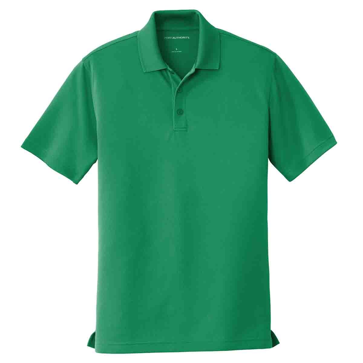 Port Authority Dry Zone UV Micro Mesh Polo In Bright Kelly Green, Flat View