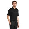 Port Authority Performance Fine Jacquard Polo In Black, Side View