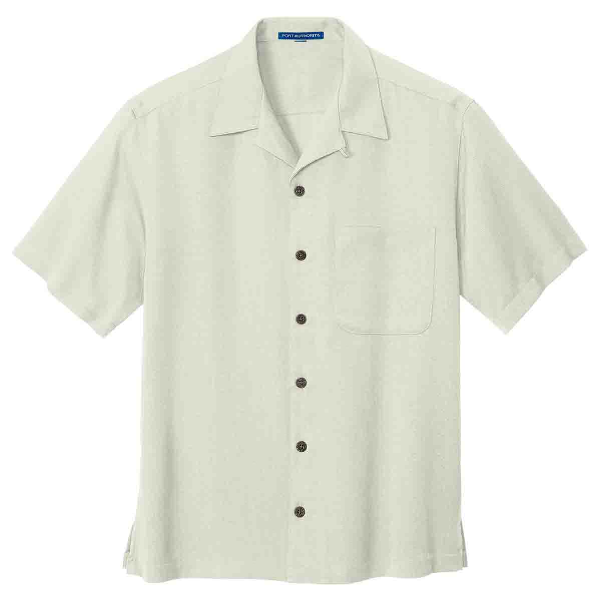 Port Authority Easy Care Camp Shirt In Ivory, Flat View
