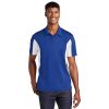 Sport-Tek Side Blocked Micropique Sport-Wick Polo In True Royal / White, Front View