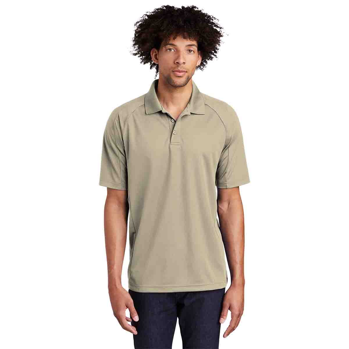 Sport-Tek Dri-Mesh Pro Polo In Sandstone, Front View