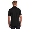 TravisMathew Coastal Chest Stripe Polo In Black Stripe, Back View
