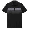 TravisMathew Coastal Chest Stripe Polo In Black Stripe, Flat View